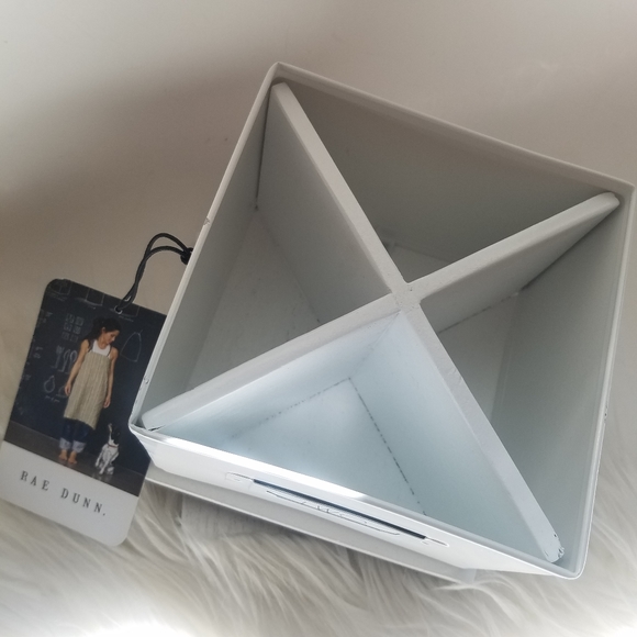 Rae Dunn Square 4 Swivel Desk Organizer White - Picture 5 of 6